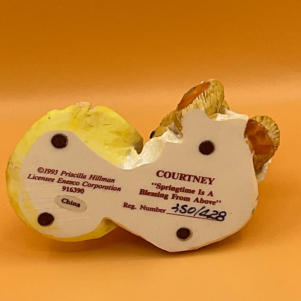 Courtney Cherished Teddies 1993 Springtime Is A Blessing From Above Enesco - Picture 9 of 9